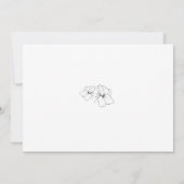 Rosa | Moderne Gold Floral Flat Rette Save The Date (Rückseite)