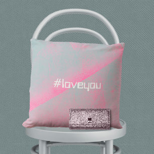 Rosa moderne Hashtag #Liebe dich Foam Roller Kissen