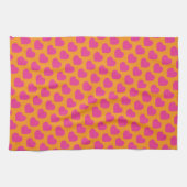 Rosa moderne Herzliebesschreiben Spaß Geschirrtuch (Horizontal)