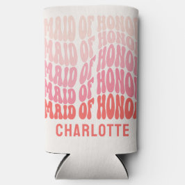 Rosa moderne mädchenhafte Retro 60er Jahre Trauzeu Selters Dosenkühler