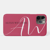 Rosa Moderne Minimalistische Elegante Schrift Beru Case-Mate iPhone Hülle (Rückseite (Horizontal))