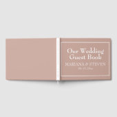 Rosa Moderne Minimalistische Hochzeit Gästebuch (Voll)