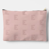 Rosa moderne Monogramm-Muster Zubehörtasche (Rückseite)