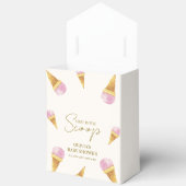 Rosa Moderne Sommerschotte Eiscreme Babydusche Geschenkschachtel (Offen)