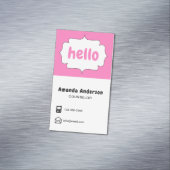 Rosa Moderner Beruflicher Ratgeber Magnetische Visitenkarte (Beispiel)