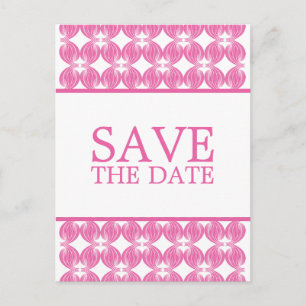 Rosa Moderner Deko Save the Date Postkarte