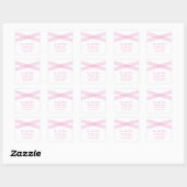 Rosa Moderner Deko Save the Date Stickers (Blatt)