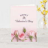 Rosa Moderner glücklicher Valentinstag Karte (Gelbe Blume)