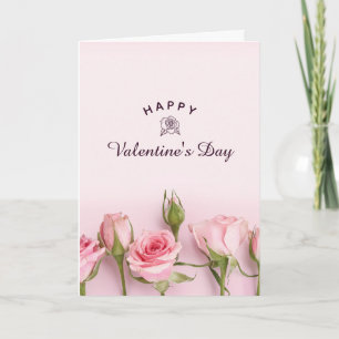 Rosa Moderner glücklicher Valentinstag Karte