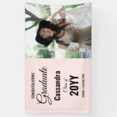 Rosa Moderner klassischer Foto Abschluss Banner (Vertikal)