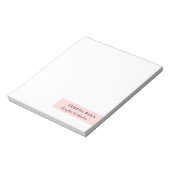 Rosa moderner minimaler femininer Design Notizblock (Rotiert)