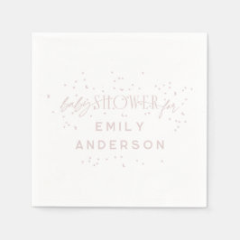 Rosa Moderner Regenbogen und Sterne Weiße Babydusc Serviette