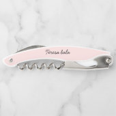 Rosa Modernes Brautjungfern-Schrift-Design Kellnermesser (Rückseite)