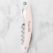 Rosa Modernes Brautjungfern-Schrift-Design Kellnermesser (Vorderseite)