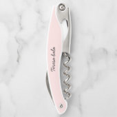 Rosa Modernes Brautjungfern-Schrift-Design Kellnermesser (Rückseite)