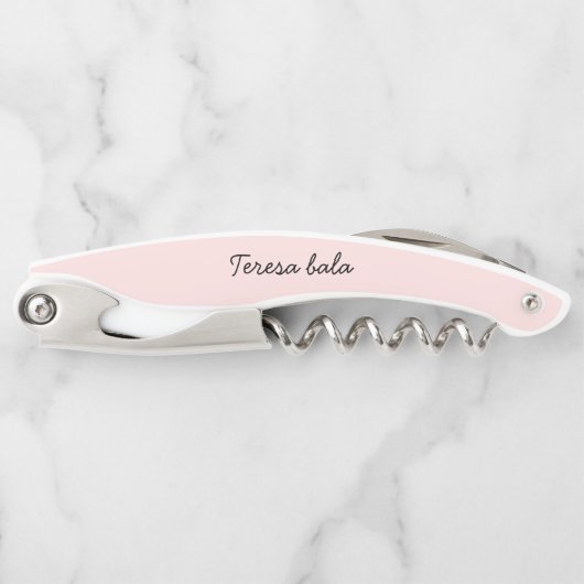 Rosa Modernes Brautjungfern-Schrift-Design Kellnermesser (Vorderseite)