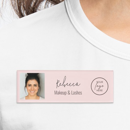 Rosa Modernes Foto-Logo-Make-up-Studio  Namenschild