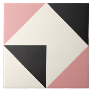 Rosa modernes geometrisches Muster Fliese