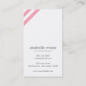 Rosa Modernes Herz und Wirbel Visitenkarte (Rückseite)