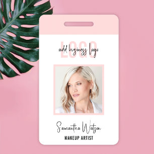 Rosa modernes Logo-ID für Wimpernstudio oder Spa Ausweis