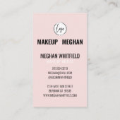 Rosa modernes Logo QR-Code Foto Make-up Geschäft Visitenkarte (Rückseite)