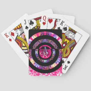 Rosa modernes Mandala Spielkarten