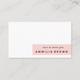 Rosa | Modernes Minimalistisches Design für Frauen Visitenkarte
