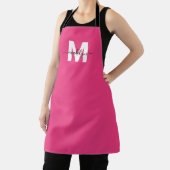 Rosa modernes minimalistisches elegantes Monogramm Schürze (InSitu)