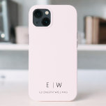 Rosa Modernes Minimalistisches Monogramm Case-Mate iPhone Hülle<br><div class="desc">Steigen Sie mit unserem klassischen Elegant Modern Minimalistisch Monogram Name iPhone Case auf. Dieses sorgfältig gestaltete Gehäuse verbindet zeitlose Eleganz mit zeitgemäßem Minimalismus. Er ist perfekt gestaltet und schützt nicht nur Ihr Gerät, sondern fügt auch eine Touch personalisierten Stils hinzu. Die Optionen für die Anpassung von Monogrammen und Namen machen...</div>