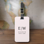 Rosa Modernes Monogramm Minimalistisch Gepäckanhänger<br><div class="desc">Erleben Sie Ihre Reise mit unserem Classic Elegant Modern Minimalistischen Monogram Gepäcktag. Dieses liebevoll gestaltete Accessoire verbindet zeitlose Eleganz mit zeitgemäßem Minimalismus und sorgt dafür, dass sich Ihr Gepäck durch Eleganz hervorhebt. Dieses Gepäckanhänger ist mit Präzision und Liebe zum Detail gestaltet und ist mehr als nur ein praktisches Objekt; es...</div>