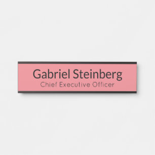 Rosa modernes professionelles Türschild für Büros