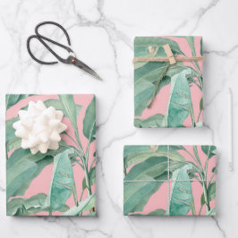 Rosa Modernes tropisches Bananenpalme Blätter