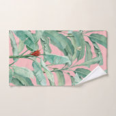 Rosa Modernes tropisches Bananenpalme Blätter Badhandtuch Set (Handtuch)