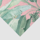 Rosa Modernes tropisches Bananenpalme Blätter Seidenpapier (Ausschnitt)