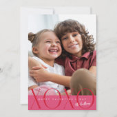 Rosa Modernes XOXO Foto Valentinstag Feiertagskarte (Vorderseite)