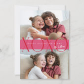 Rosa Modernes XOXO Foto Valentinstag Feiertagskarte (Vorderseite)