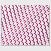 Rosa Mohikaner-Punkart-Weiß Geschenkpapier (Flach)