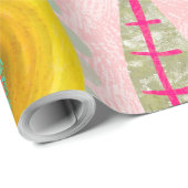 Rosa Mohn Geschenkpapier (Rolleneckpunkt)