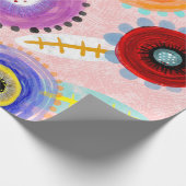 Rosa Mohn Geschenkpapier (Ecke)