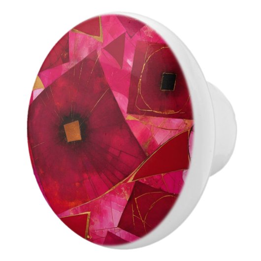 Rosa Mohn Keramikknauf (Rechts)