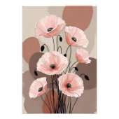 Rosa Mohn-Silhouetten Fotodruck (Vorne)