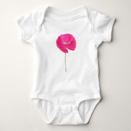 rosa Mohnblume Baby Strampler