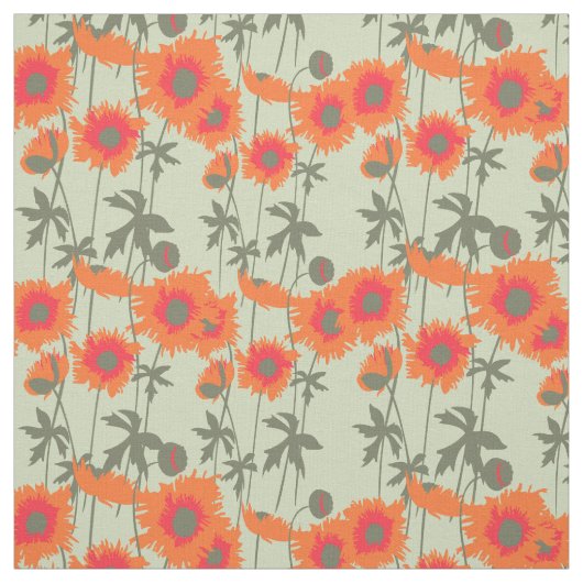 Rosa-Mohnblume Stoff (Muster)