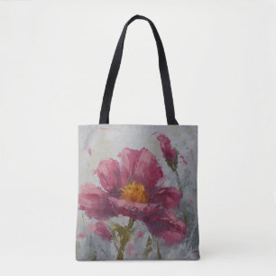 Rosa Mohnblume Tasche