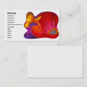 Rosa Mohnblumen-Blumen-Schmetterling - multi Visitenkarte (Vorne/Hinten)