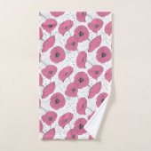 Rosa Mohnblumen-Blumentuch-Set Badhandtuch Set (Handtuch)