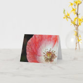 Rosa Mohnblumen-Geburtstag Karte (Gelbe Blume)