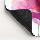 Rosa Mohnblumen Mousepad (Ecke)