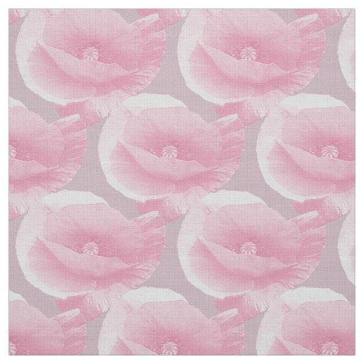 rosa Mohnblumen Stoff (Muster)