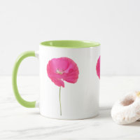 rosa Mohnblumen-Tasse